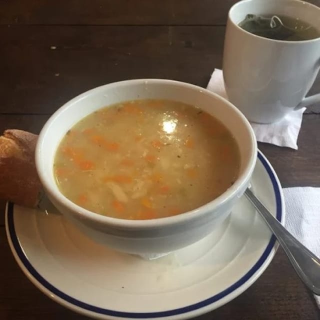 Lemon Chicken Orzo Soup.